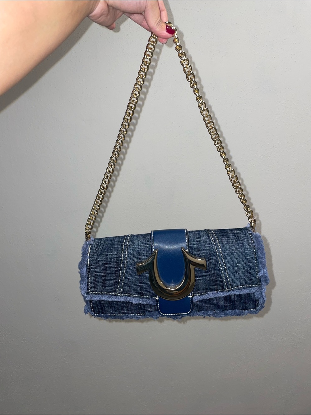 True Religion Denim Blue Shoulder Bag